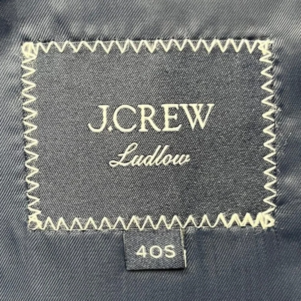 J.Crew Ludlow Blazer Mens 40S Navy Blue Duca Visconti Italian Cotton Sport Coat